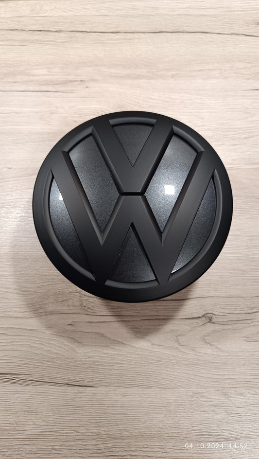 VW T5 T6 Emblem Logo Schwarz matt Indiumgrau