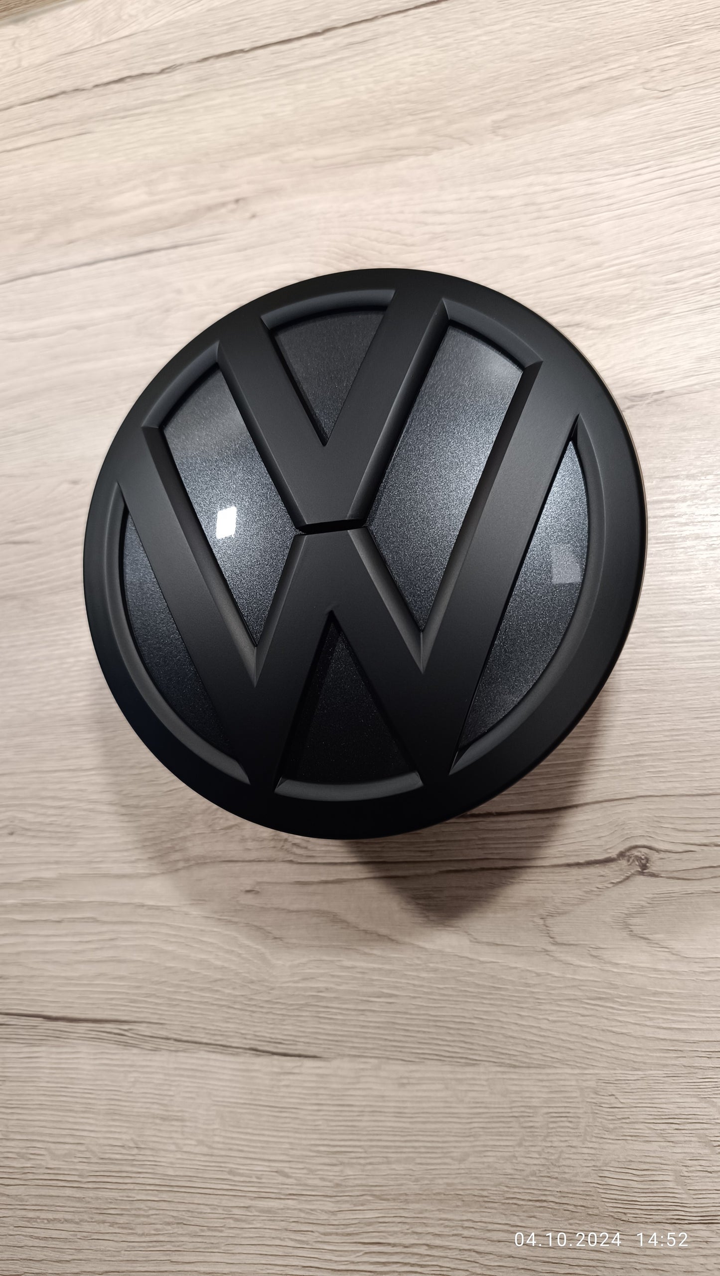 VW T5 T6 Emblem Logo Schwarz matt Indiumgrau