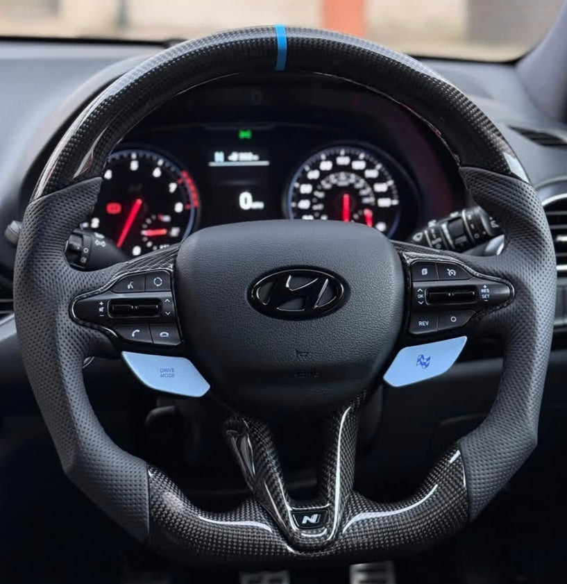 Hyundai Lenkradlogo Emblem Cover Schwarz