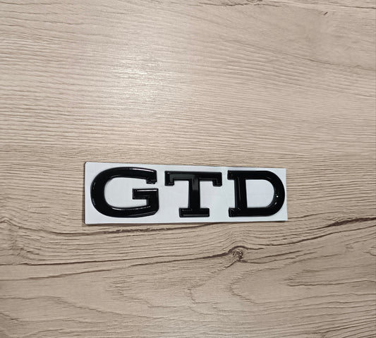 GTD Schriftzug Schwarz
