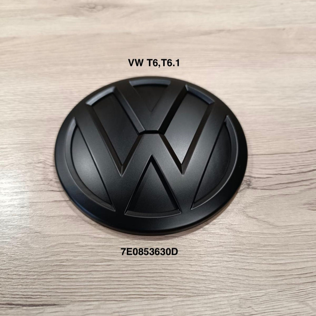 VW T5 T6 Emblem Logo Schwarz matt hinten